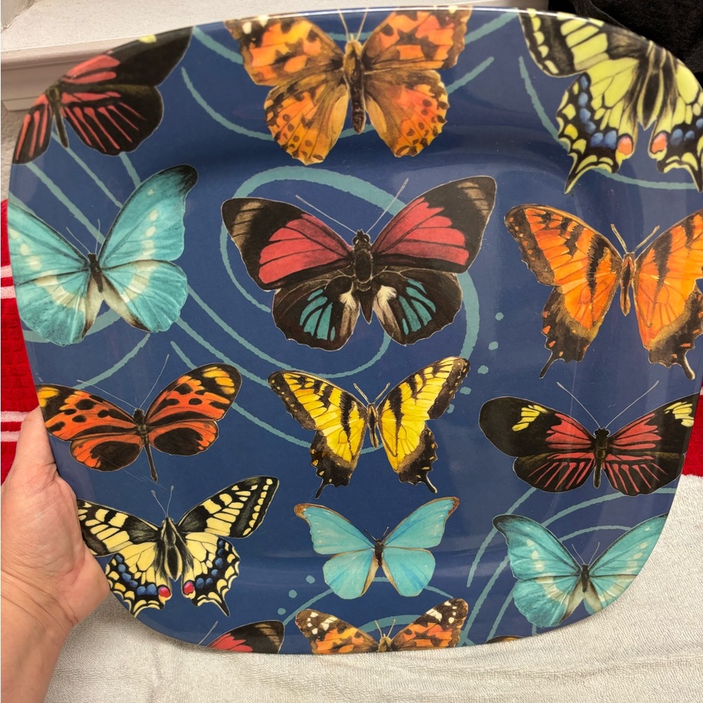 14”x14” Butterfly Serving Tray